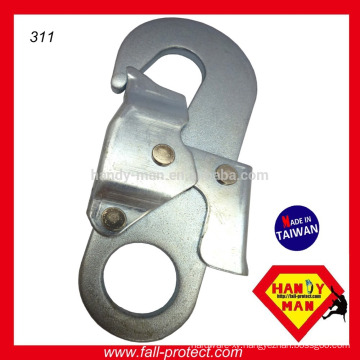 Stamped Large Industrial Metal Steel Double Action Safety Snap Hook